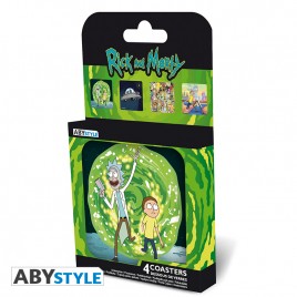 RICK AND MORTY - Set 4 Coasters "Generic"