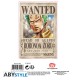 ONE PIECE - Stickers - 16x11cm/ 2 sheets - Wanted Luffy/ Zoro *