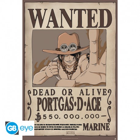 ONE PIECE - Poster Maxi 91.5x61 FSC Mix - Wanted Ace - Abysse Corp