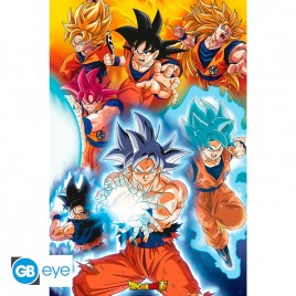 DRAGON BALL SUPER - Poster Maxi 91.5x61 - Goku's transformations