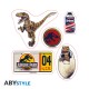 JURASSIC PARK - Stickers - 16x11cm/ 2 planches - Dinosaures