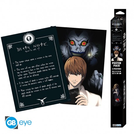 DEATH NOTE - Set 2 Posters Chibi 52x38 - Light & Death Note x4 