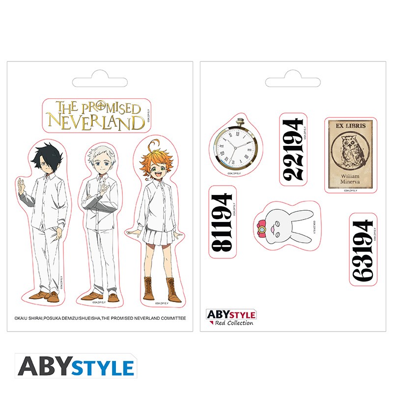 THE PROMISED NEVERLAND - Stickers - 16x11cm/ 2 sheets - Orphans* - Abysse  Corp