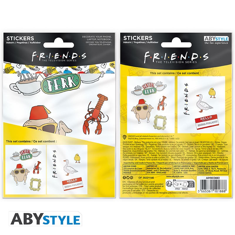 3 Sheets Friends TV Show Stickers