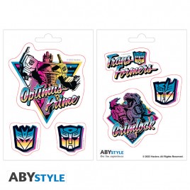 TRANSFORMERS - Stickers - 16x11cm/ 2 planches - Vaporwave