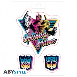 TRANSFORMERS - Stickers - 16x11cm/ 2 planches - Vaporwave