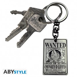 ONE PIECE - Keychain "Wanted Luffy" X4*