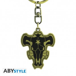 BLACK CLOVER - Porte-clés Emblème Taureau Noir X4*