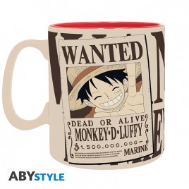 ONE PIECE - Mug - 460 ml - Luffy & Wanted - with boxx2