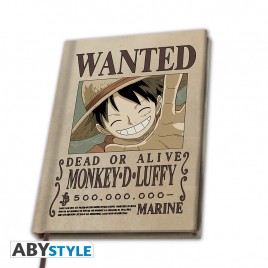 ONE PIECE - A5 Notebook "Wanted Luffy" X4*