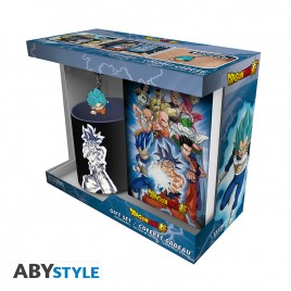 DRAGON BALL SUPER - Pck Mug320ml + Keyring PVC + Cahier "Goku"