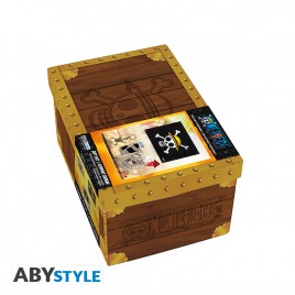 ONE PIECE - Pck premium Drapeau + Porte-clés 3D + Mug Thermo-réactif