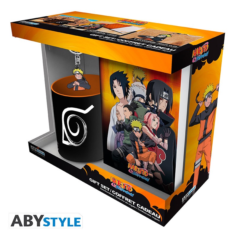 NARUTO SHIPPUDEN - Pck Mug320ml + Keyring PVC + Notebook Naruto - Abysse  Corp