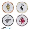 GAME OF THRONES - Set of 4 Plates - Houses*