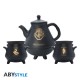 HARRY POTTER - Teapot - with Hogwarts cauldrons set