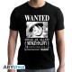 ONE PIECE - Tshirt "Wanted Luffy BW" man SS black - new fit