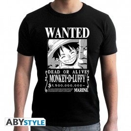 ONE PIECE - Tshirt "Wanted Luffy NB" homme MC black - new fit