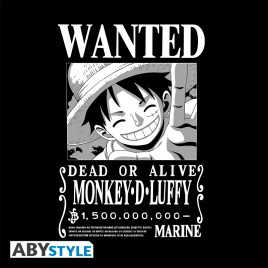 ONE PIECE - Tshirt "Wanted Luffy NB" homme MC black - new fit