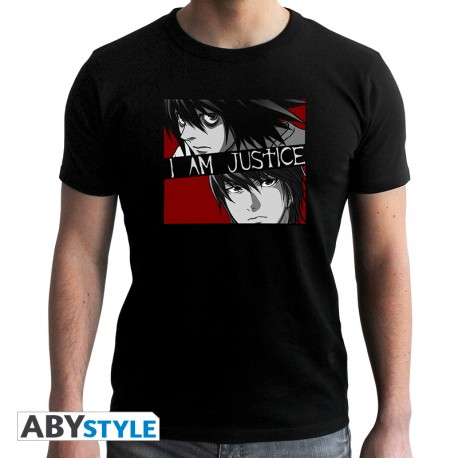 DEATH NOTE - Tshirt "I am Justice" homme MC black-New Fit