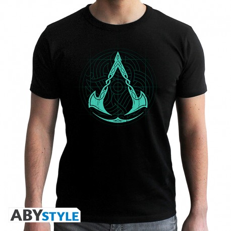ASSASSIN'S CREED - Tshirt - Valhalla Crest- homme MC black - new fit*