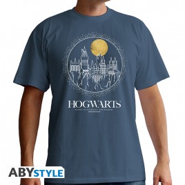 HARRY POTTER - Tshirt "Hogwarts" man SS Blue - basic*