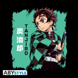 DEMON SLAYER - Tshirt "Tanjiro" man SS black - basic