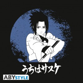 NARUTO SHIPPUDEN - Tshirt "Sasuke" man SS black - basic