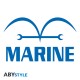 ONE PIECE - Tshirt "Marine" homme MC bleu - premium
