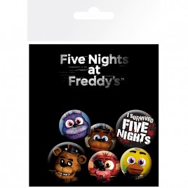 FIVE NIGHTS AT FREDDY'S – Pack de Badges – Mix X4