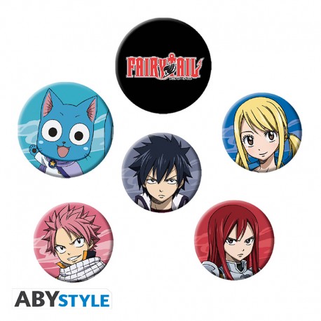 FAIRY TAIL - Badge Pack - Characters X4 - Abysse Corp