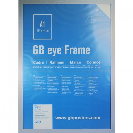 GBEYE - MDF Silver Frame - A1 - 59.4 x 84.1cm - X2 - Abysse Corp