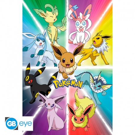 POKEMON - Poster Maxi 91,5x61 - Evoli Evolutions
