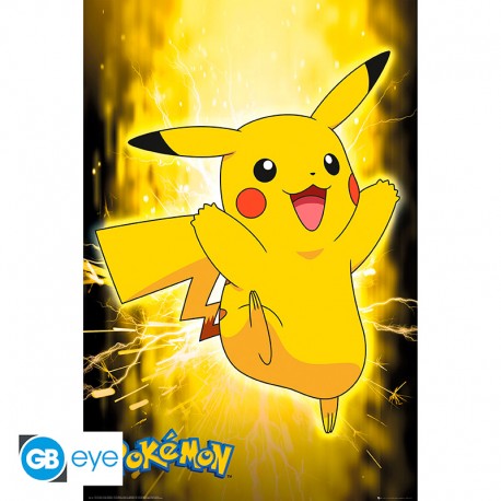 POKEMON - Poster Maxi 91,5x61 - Pikachu Néon