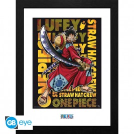 ONE PIECE - Framed print "Luffy in Wano Artwork" (30x40) x2