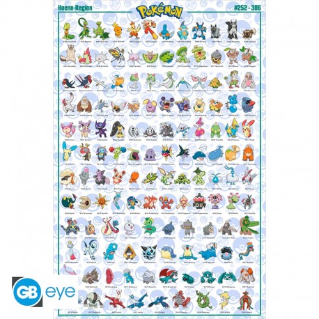 POKEMON - Poster Maxi 91,5x61 - Hoenn Pokémon Allemand