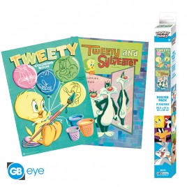 LOONEY TUNES - Set 2 Posters Chibi 52x38 - Tweety and Sylevester x4*