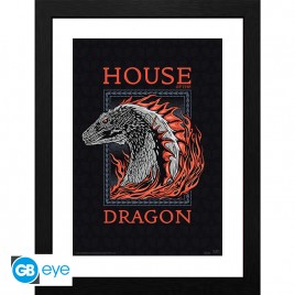 HOUSE OF THE DRAGON - Framed print "Red Dragon" (30x40) x2