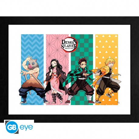 DEMON SLAYER - Framed print "Group" (30x40) x2