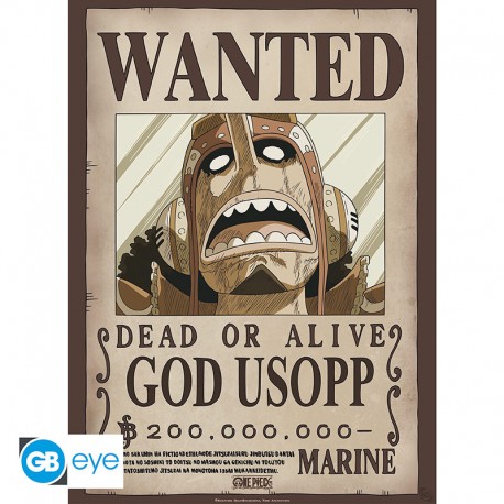 ONE PIECE - Poster Chibi 52x38 - Wanted God Usopp - Abysse Corp