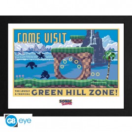 SONIC - Framed print "Green Hill Zone" (30x40) x2