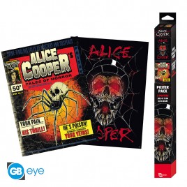 ALICE COOPER - Set 2 Posters Chibi 52x38 - Tales of Horror/Crâne x4 *