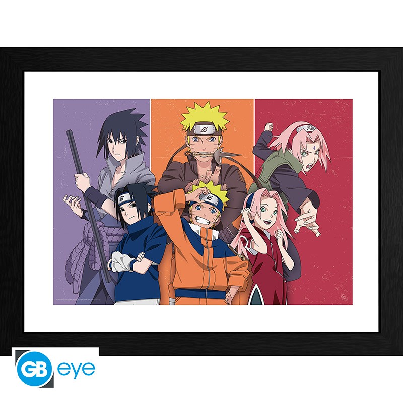 Pyramid America Naruto Poster - Naruto Shippuden - Naruto Group - 11 x 17  Framed Poster Wall Art, Ideal for Bedroom Decor, Home Decor, Office Decor 