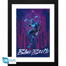 DC COMICS - Tirage encadré "Blue Beetle poster film" (30x40) x2