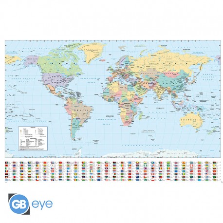 HARPER COLLINS - Poster Maxi 91,5x61 - Carte du Monde 21