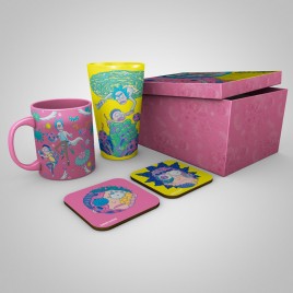 RICK AND MORTY - Pck Glass XXL +Mug+ 2 Coasters"Pattern"