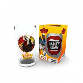 DC COMICS - Large Glass - 400ml - Harley Quinn - box x2
