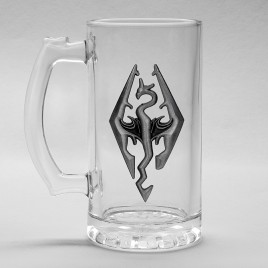 SKYRIM - Tankard metal "Dragon Symbol" - box x2