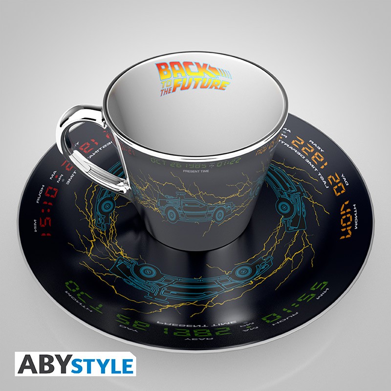 RETOUR VERS LE FUTUR - Tasse à café miroir et soucoupe - DeLorean - Abysse  Corp