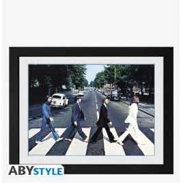 THE BEATLES - Tirage encadré "Abbey Road" (30x40) x2