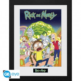RICK AND MORTY - Framed poster "Compilation" (30x40) x2